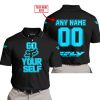 GO FOX YOUR SELF – LIMITED EDITION – FLY RACING - BLACK SKY BLUE - POLO SHIRT
