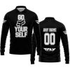 GO FOX YOUR SELF – LIMITED EDITION – FLY RACING - BLACK WHITE - LONG SLEEVE POLO SHIRT
