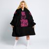 GO FOX YOUR SELF – LIMITED EDITION – HUSQVARNA - BLACK PINK 1 - OODIE BLANKET HOODIE