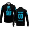 GO FOX YOUR SELF – LIMITED EDITION – HUSQVARNA - BLACK SKY BLUE - LONG SLEEVE POLO SHIRT