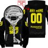 GO FOX YOUR SELF – LIMITED EDITION – HUSQVARNA - BLACK YELLOW - FLEECE ZIP HOODIE