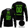 GO FOX YOUR SELF – LIMITED EDITION – KAWASAKI - BLACK GREEN - SWEATER UGLY