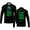 GO FOX YOUR SELF – LIMITED EDITION – MONSTER ENERGY - BLACK GREEN - LONG SLEEVE POLO SHIRT