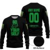 GO FOX YOUR SELF – LIMITED EDITION – MONSTER ENERGY - BLACK GREEN - SWEATER UGLY