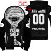 GO FOX YOUR SELF – LIMITED EDITION – POLARIS - BLACK WHITE - FLEECE ZIP HOODIE