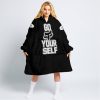GO FOX YOUR SELF – LIMITED EDITION – POLARIS - BLACK WHITE - OODIE BLANKET HOODIE