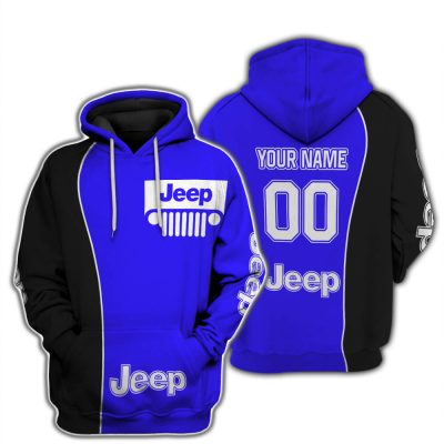 Limited Edition - Custom Name Jeep - Black Blue