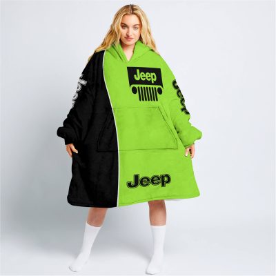 Limited Edition - Custom Name Jeep - Black Green 1 - Oodie Blanket