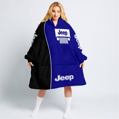 Limited Edition - Custom Name Jeep - Black Navy - Oodie Blanket