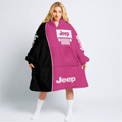 Limited Edition - Custom Name Jeep - Black Pink 1 - Oodie Blanket
