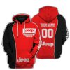 Limited Edition - Custom Name Jeep - Black Red