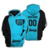 Limited Edition - Custom Name Jeep - Black Sky Blue