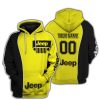 Limited Edition - Custom Name Jeep - Black Yellow