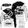JUST GONNA SEND IT - 3D ALL OVER PRINTED - FOX RACING - BLACK - SWEATER UGLY