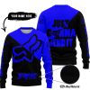 JUST GONNA SEND IT - 3D ALL OVER PRINTED - FOX RACING - BLUE - SWEATER UGLY