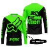 JUST GONNA SEND IT - 3D ALL OVER PRINTED - FOX RACING - GREEN - JERSEY