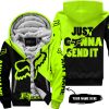 JUST GONNA SEND IT - 3D ALL OVER PRINTED - FOX RACING - NEON - FLEECE ZIP HOODIE
