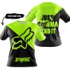 JUST GONNA SEND IT - 3D ALL OVER PRINTED - FOX RACING - NEON - T-SHIRT