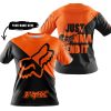JUST GONNA SEND IT - 3D ALL OVER PRINTED - FOX RACING - ORANGE - T-SHIRT