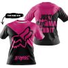 JUST GONNA SEND IT - 3D ALL OVER PRINTED - FOX RACING - PINK 1 - T-SHIRT