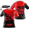 JUST GONNA SEND IT - 3D ALL OVER PRINTED - FOX RACING - RED - T-SHIRT