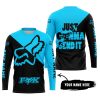 JUST GONNA SEND IT - 3D ALL OVER PRINTED - FOX RACING - SKY BLUE - JERSEY