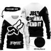 JUST GONNA SEND IT - 3D ALL OVER PRINTED - FOX RACING - WHITE - SWEATER UGLY