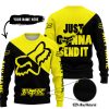 JUST GONNA SEND IT - 3D ALL OVER PRINTED - FOX RACING - YELLOW - SWEATER UGLY