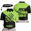 JUST GONNA SEND IT - 3D ALL OVER PRINTED - FOX RACING & MONSTER ENERGY - POLO SHIRT