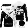 JUST GONNA SEND IT - 3D ALL OVER PRINTED - ALPINESTARS - SWEATER UGLY