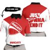 JUST GONNA SEND IT - 3D ALL OVER PRINTED - DUCATI - POLO SHIRT