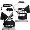 JUST GONNA SEND IT - 3D ALL OVER PRINTED - FLY RACING - POLO SHIRT