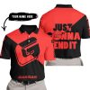 JUST GONNA SEND IT - 3D ALL OVER PRINTED - GAS GAS - POLO SHIRT