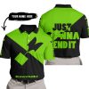 JUST GONNA SEND IT - 3D ALL OVER PRINTED - KAWASAKI - POLO SHIRT