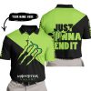 JUST GONNA SEND IT - 3D ALL OVER PRINTED - MONSTER ENERGY - POLO SHIRT