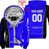 LIMITED EDITION - CUSTOM NAME MOTOCROCSS V2 - ALPINESTARS BLACK BLUE - FLEECE ZIP HOODIE