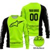LIMITED EDITION - CUSTOM NAME MOTOCROCSS V2 - ALPINESTARS BLACK NEON - SWEATER UGLY