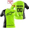 LIMITED EDITION - CUSTOM NAME MOTOCROCSS V2 - ALPINESTARS BLACK NEON - T-SHIRT