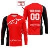 LIMITED EDITION - CUSTOM NAME MOTOCROCSS V2 - ALPINESTARS BLACK RED - JERSEY