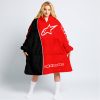 LIMITED EDITION - CUSTOM NAME MOTOCROCSS V2 - ALPINESTARS BLACK RED - OODIE BLANKET HOODIE