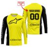 LIMITED EDITION - CUSTOM NAME MOTOCROCSS V2 - ALPINESTARS BLACK YELLOW - JERSEY
