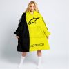 LIMITED EDITION - CUSTOM NAME MOTOCROCSS V2 - ALPINESTARS BLACK YELLOW - OODIE BLANKET HOODIE