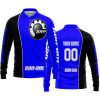 LIMITED EDITION - CUSTOM NAME MOTOCROCSS V2 - CAN AM BLUE - LONG SLEEVE POLO SHIRT