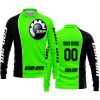 LIMITED EDITION - CUSTOM NAME MOTOCROCSS V2 - CAN AM GREEN - LONG SLEEVE POLO SHIRT