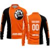 LIMITED EDITION - CUSTOM NAME MOTOCROCSS V2 - CAN AM ORANGE - LONG SLEEVE POLO SHIRT