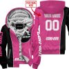 LIMITED EDITION - CUSTOM NAME MOTOCROCSS V2 - CAN AM PINK 1 - FLEECE ZIP HOODIE