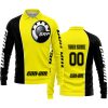 LIMITED EDITION - CUSTOM NAME MOTOCROCSS V2 - CAN AM YELLOW - LONG SLEEVE POLO SHIRT