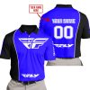 LIMITED EDITION - CUSTOM NAME MOTOCROCSS V2 - FLY RACING BLUE - POLO SHIRT