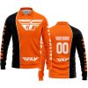 LIMITED EDITION - CUSTOM NAME MOTOCROCSS V2 - FLY RACING ORANGE - LONG SLEEVE POLO SHIRT
