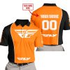 LIMITED EDITION - CUSTOM NAME MOTOCROCSS V2 - FLY RACING ORANGE - POLO SHIRT